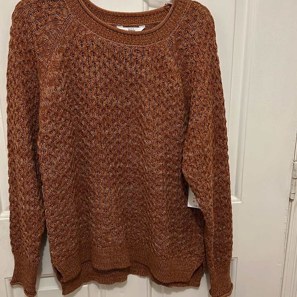 Time n True sweater nwt open weave knit 🧶 L